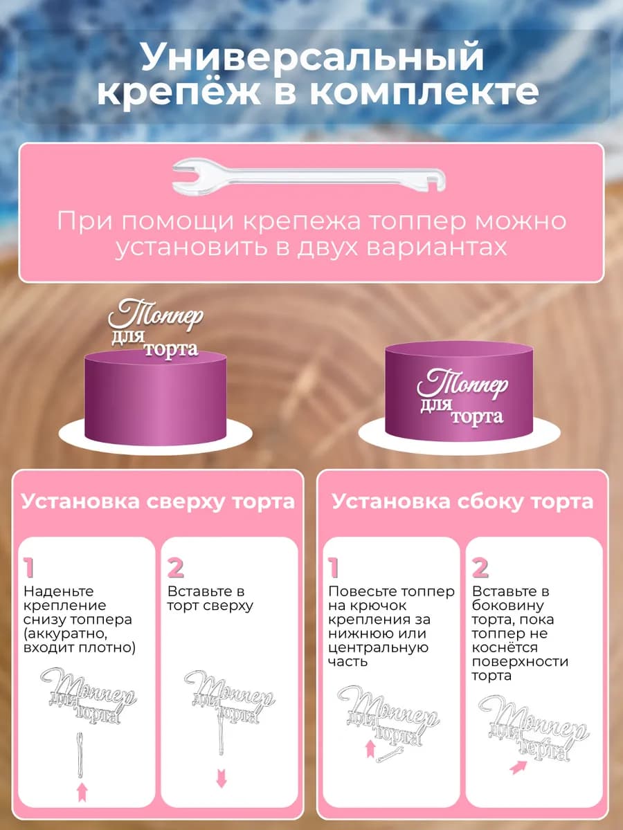 Топпер на торт one