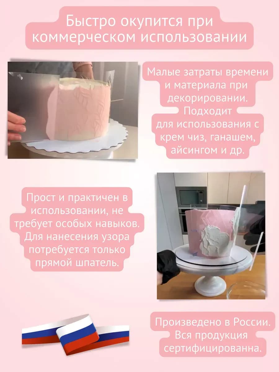 Трафарет для торта новогодний часы кондитерский
